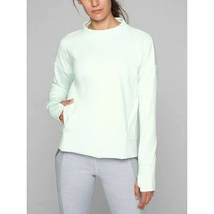 Athleta Denali Outdoor Pullover Mint Green Long Sleeve Top Size M.